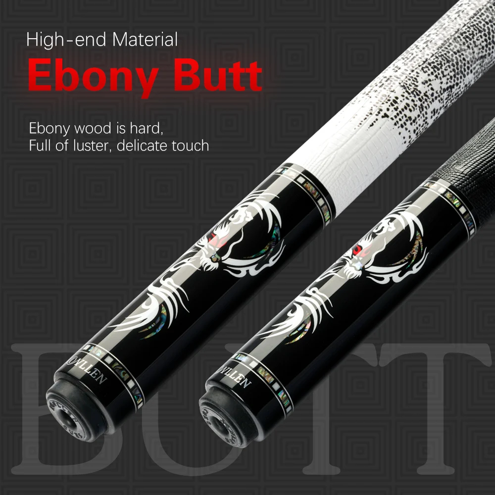 

KONLLEN Billiards Pool Cue Stick Carbon Fiber Real Inlay Billiard Cue Leather Grip Kit Carbon Energy Technology with Extension