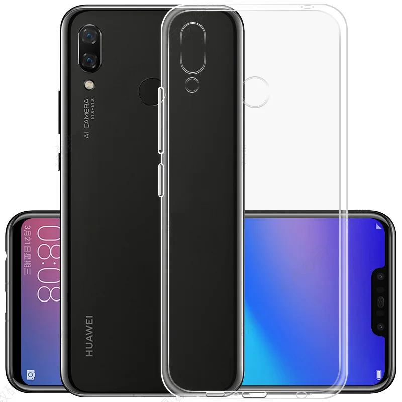 Чехол MAKAVO для Huawei Nova 3 тонкий прозрачный силиконовый чехол из ТПУ Прозрачная