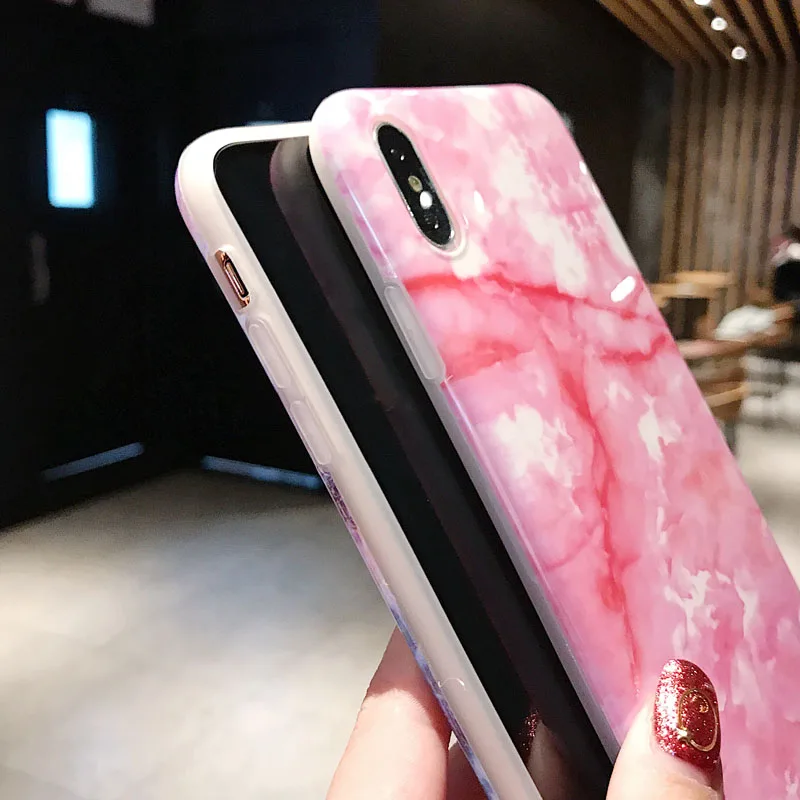 

Marble Phone Case For iPhone 12 11 Pro X XR 7 8 6 6S SE 2020 Plus X XS Max Matte Soft Vintage flower Gradual Color Back Cover