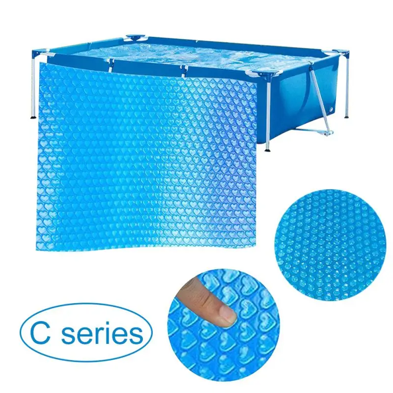 

Inflatable Solar Swimming Pool Round Square Pool Cover Protector For 4/5/6/8/10/12/15 ft Household Children Party Toy