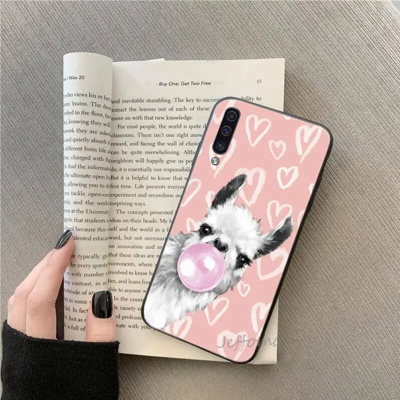 

Lovely animal Llama Alpacas Phone Case For Samsung galaxy S 7 8 9 10 20 edge A 6 10 20 30 50 51 70 note 10 plus