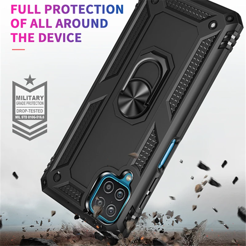 

Anti-Falling Kickstand Card Holder Ring Case for Samsung Galaxy S21 Ultra S20 Plus A21S A12 A52 A72 5G S20 FE A51 A71 Cover