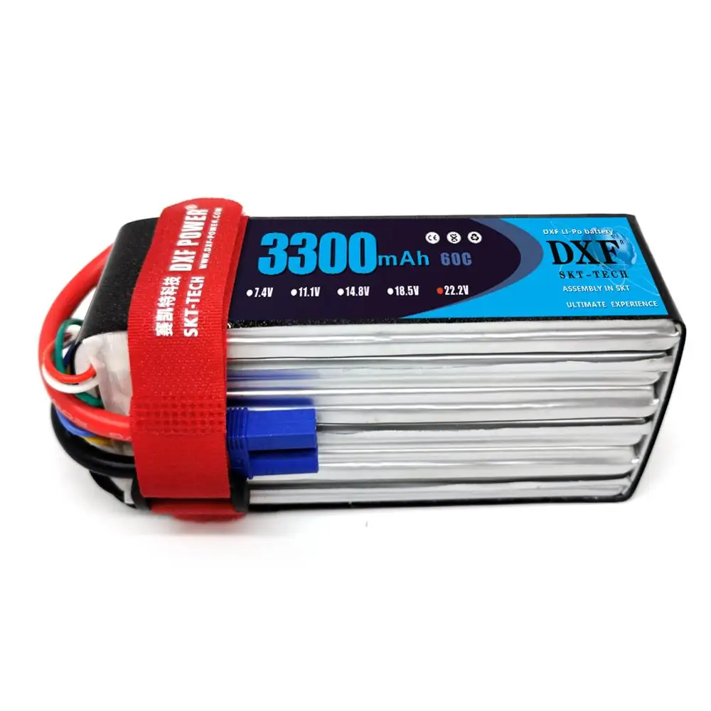 Батарея DXF Lipo 22 2 V 3300mAh 6s 60C MAX120C батарея для радиоуправляемого FPV автомобиля Trex500