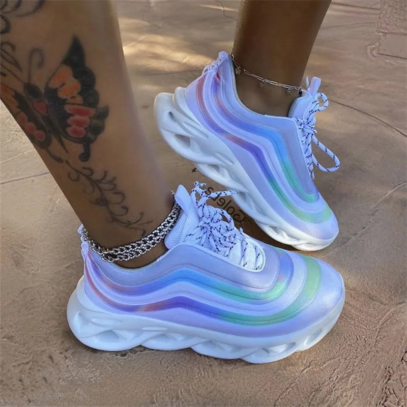 

Platform Women's Sneakers Baskets Tennis Sports Female Shoes Fashion Casual Ladies Running Shoes Spring Autumn New Girls Flats