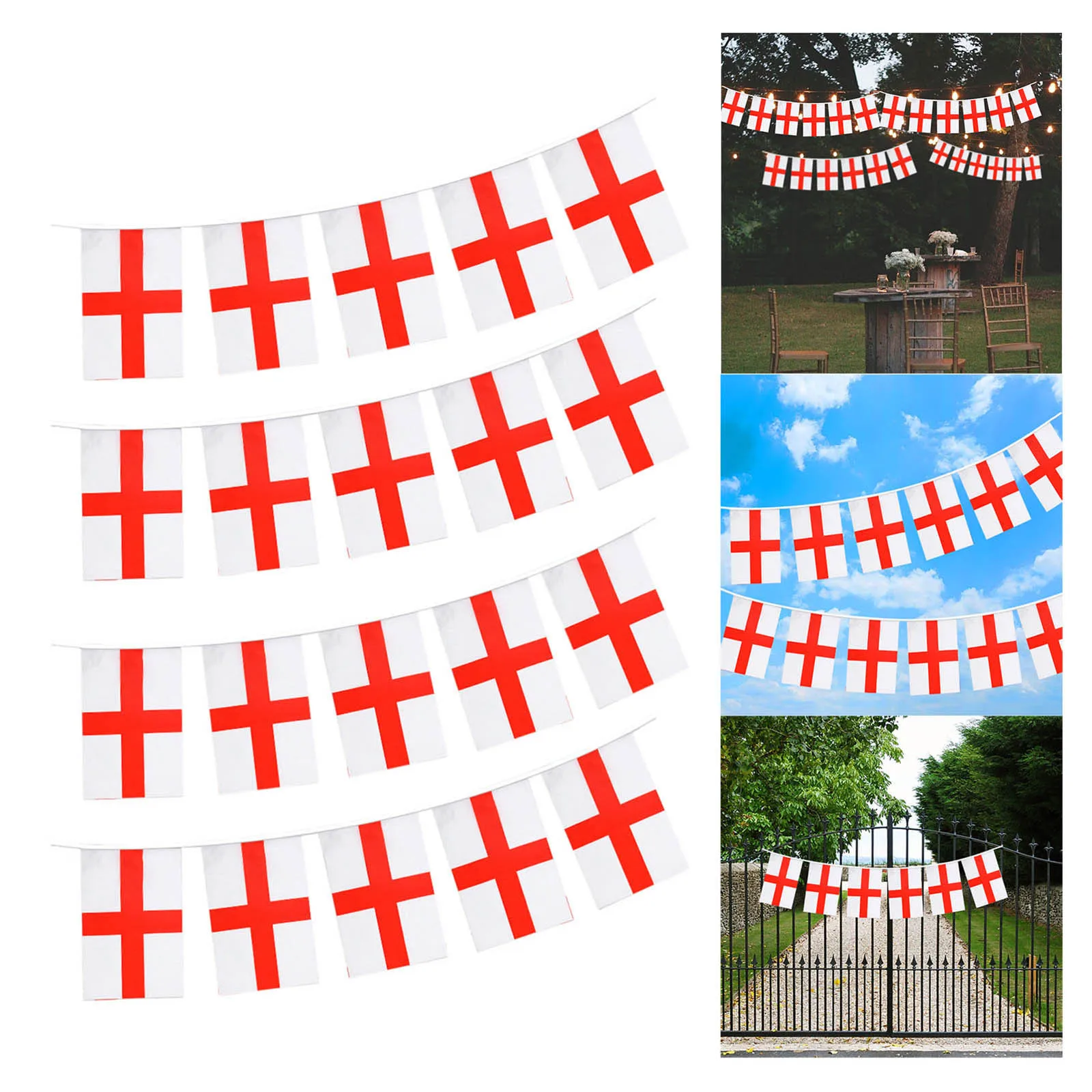 

20 PCS/Set Scotland England Window Flag String Flag England Hanging Mini Flag Ornament Fabric Art Decor Banner Home Decorations