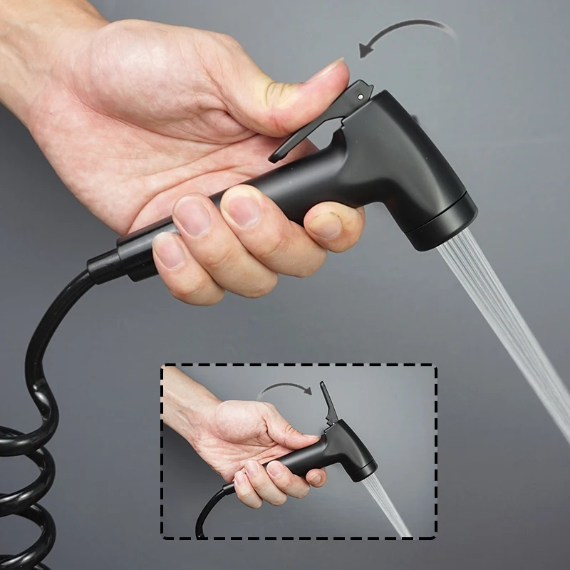 Смеситель для душа и унитаза Shattaf черный гигиенический кран в мусульманском