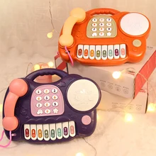 Baby toys 0 12 months Montessori Musical Piano Phone Toys For Baby Girl 13 24 Months Mobile Phone Toys For Kids 2 To 4 Year Old