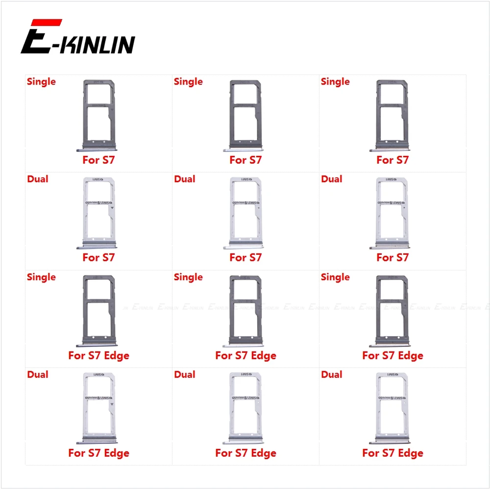 

Micro SD Sim Card Tray Socket Slot Adapter Connector Reader For Samsung Galaxy S7 Edge G930 G935 Container Holder Parts