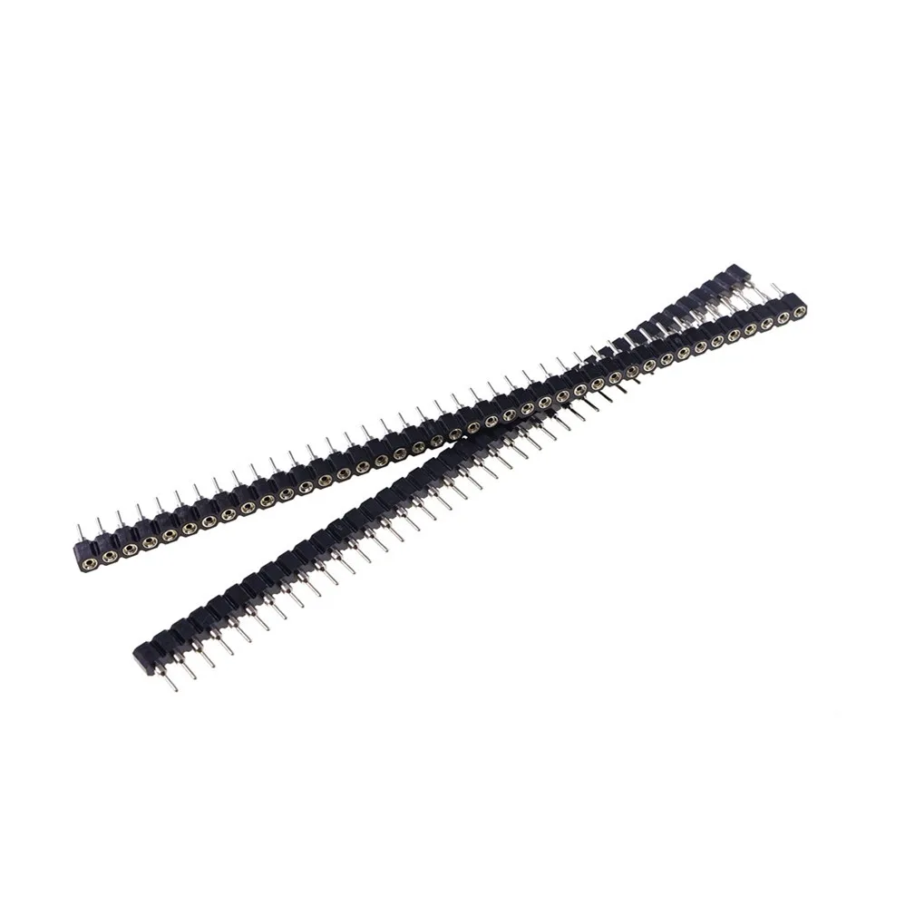 4 pcs 1X40 PIN Single Row ROUND FEMALE HEADER Receptacle 2.54 MM PITCH Strip Sleeve Socket 40p Round Tail 0.5mm Diameter | Обустройство