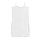 Детское однотонное платье-комбинация без рукавов, на тонких бретелях, с оборками, летний сарафан, От 1 до 6 лет