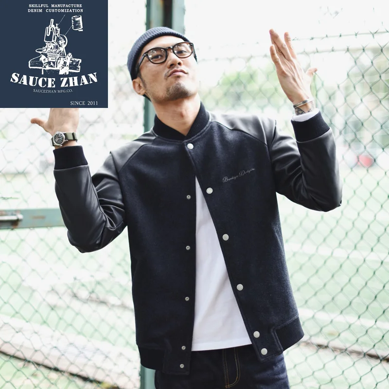 Мужская бейсбольная куртка SauceZhan шерстяная пальто и куртки для осени 2018|Мужские