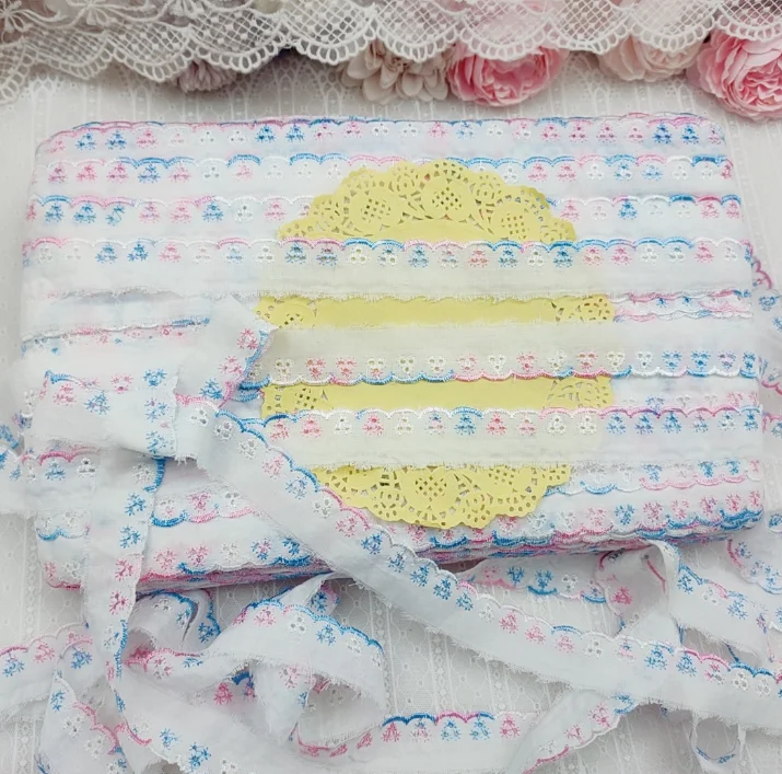 5 метров Высококачественная яркая хлопчатобумажная Кружевная Ткань Домашний