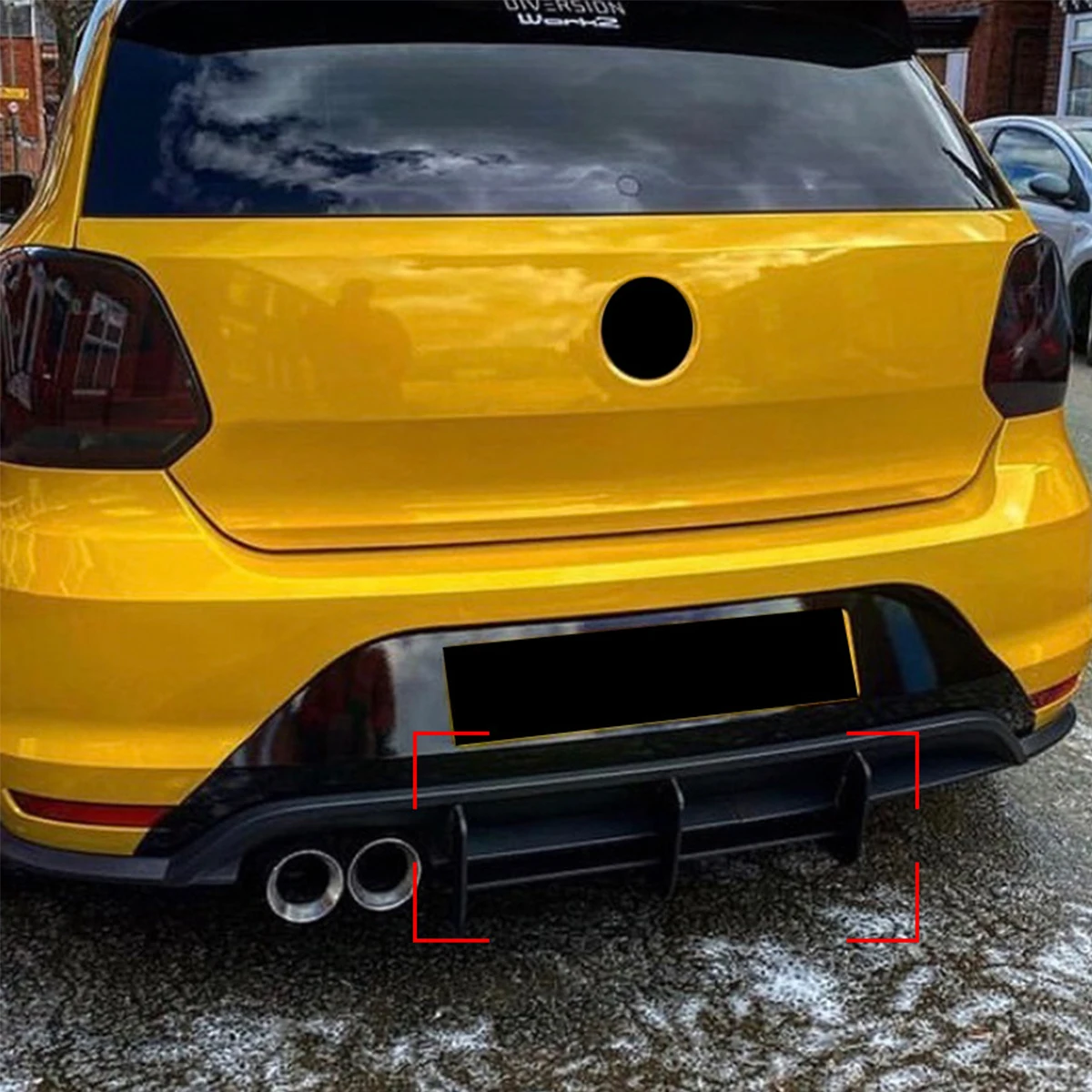 1 шт. защитная накладка на задний бампер для Volkswagen VW POLO GTI 2011 2012 2013 2014 2015 2016 2017 2018 |