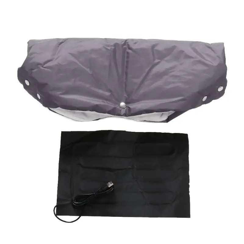 

Winter Warm Hand Warmer USB Electric Heater Plush Stroller Gloves Pushchair Hand Muff Waterproof
