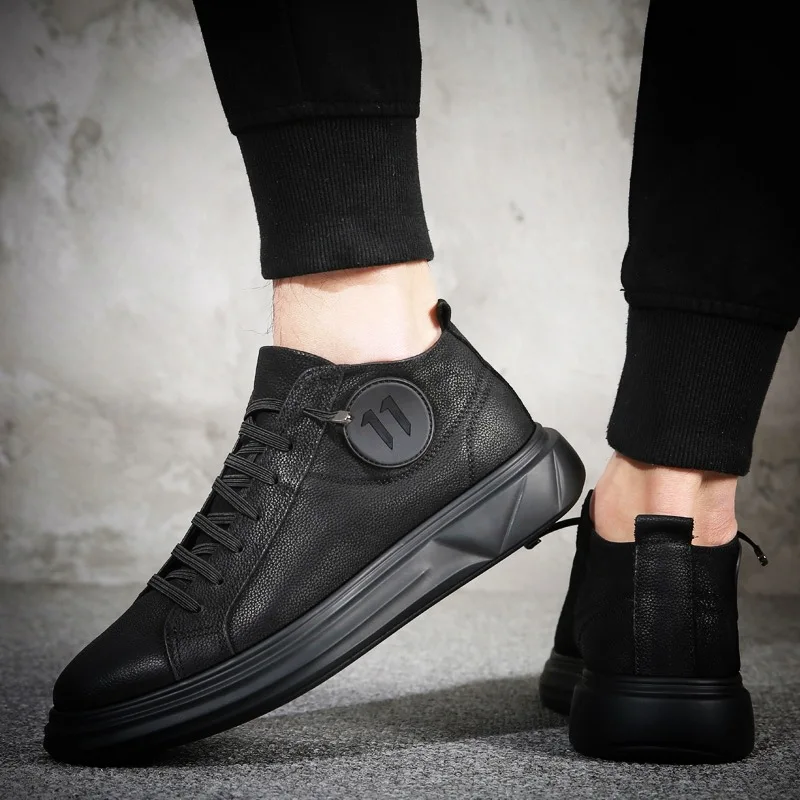 Мужская обувь для скейтбординга из мягкой кожи теплая спортивная снежной погоды