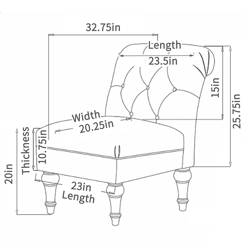 

Accent Chair Cover Armless Stretch Chair Slipcover Washable Pure Color Seat Protector Washable Jacquard Spandex Chair Case