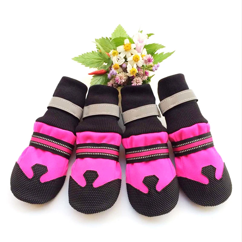 

4Pcs Waterproof Winter Pet Dog Shoes Anti-slip Snow Pet Boots Paw Protector