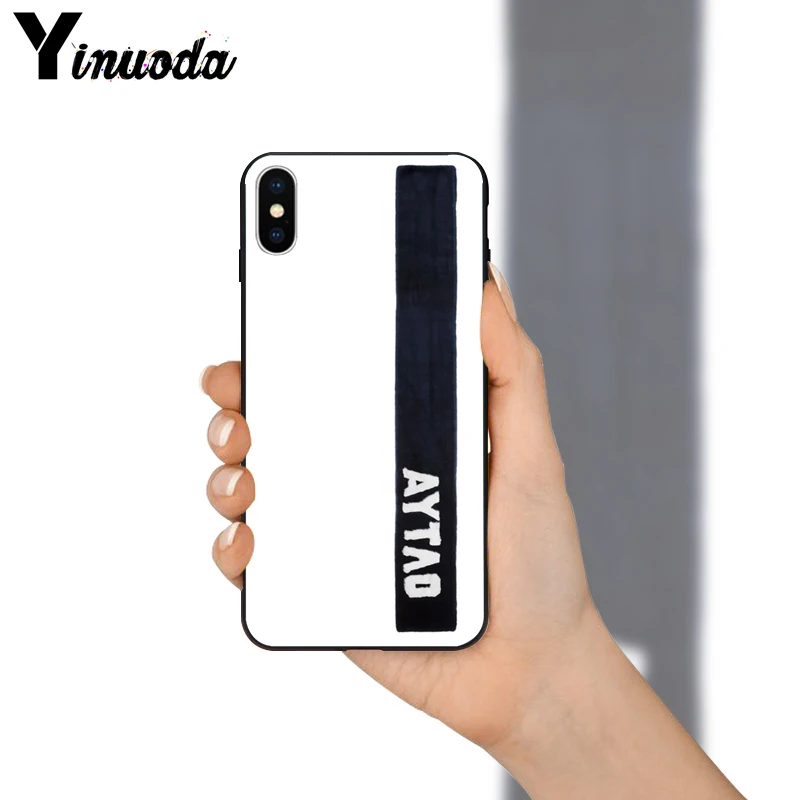 Yinuoda Outlaw айтао черный мягкий резиновый чехол из ТПУ для телефона iPhone 8 7 6 6S Plus X XS MAX 5