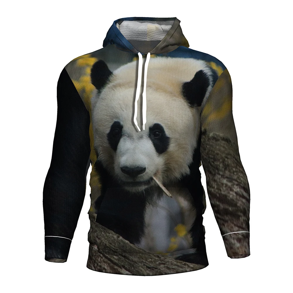 3D с принтом панда капюшоном для взрослых/Детский костюм панды толстовка одежда в