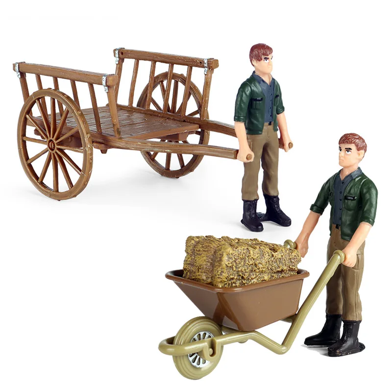 Simulation Farm Animals House Car Action Poultry Figures Horseman Horse Model Early educational toys for children Christmas gift |