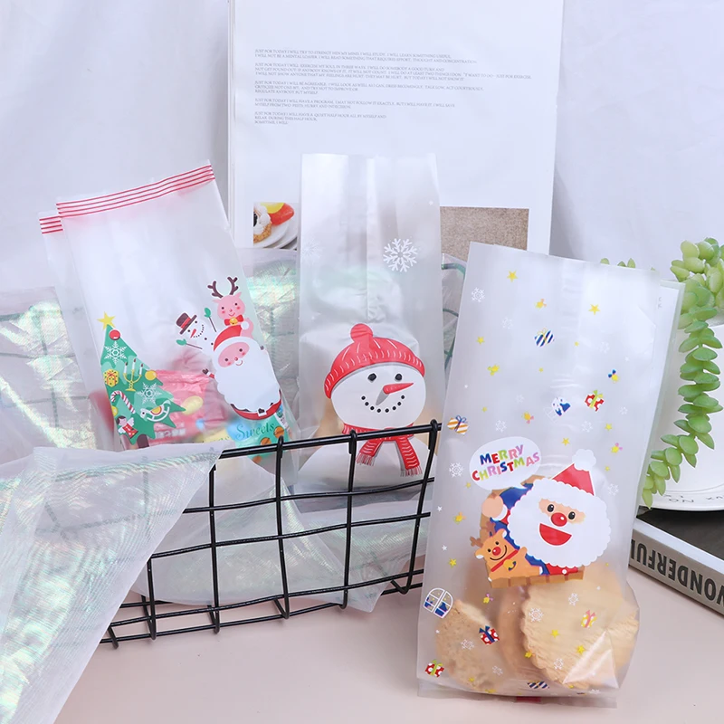 50 шт./лот Рождественская сумка для снеговика целлофана печенья с Рождеством