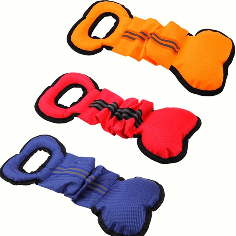 

Bone Shape Oxford Cloth Dog Training Interactive Teeth Grinding Throwing Toy Pets Chew Toy Molar Teeth Puppy Pet Supplies