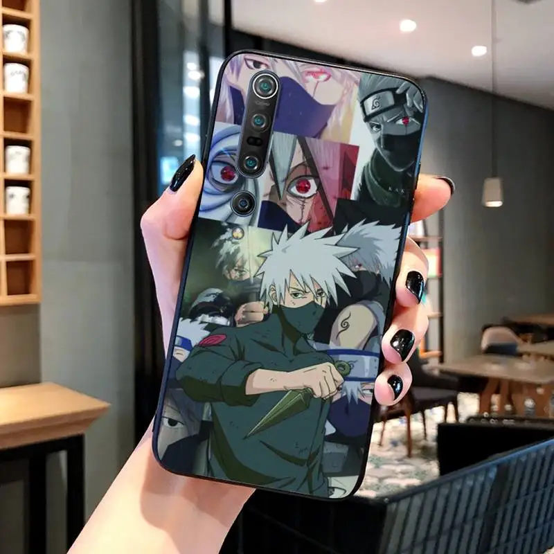 

Anime Naruto Uzumaki Sasuke Kakashi Phone Case Black Cover For Xiaomi 6X 8 8Lite 9T 10 10Lite Note 8 8T 9Pro 9Promax Cases
