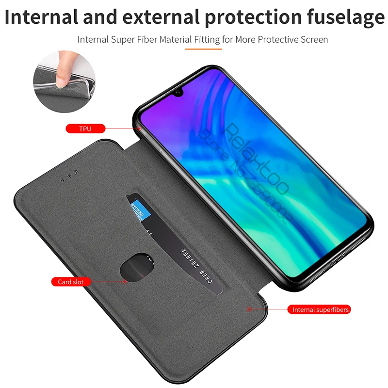 Чехол для honor 20 lite роскошный кожаный чехол с откидной крышкой huawei легкий телефона