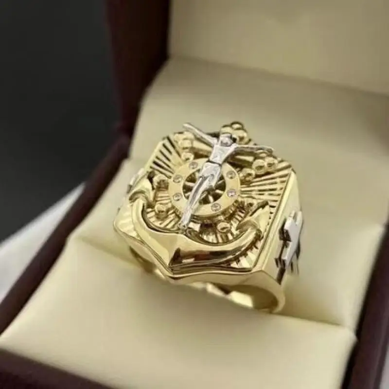 Мужское классическое металлическое кольцо в стиле панк-рок | Украшения и