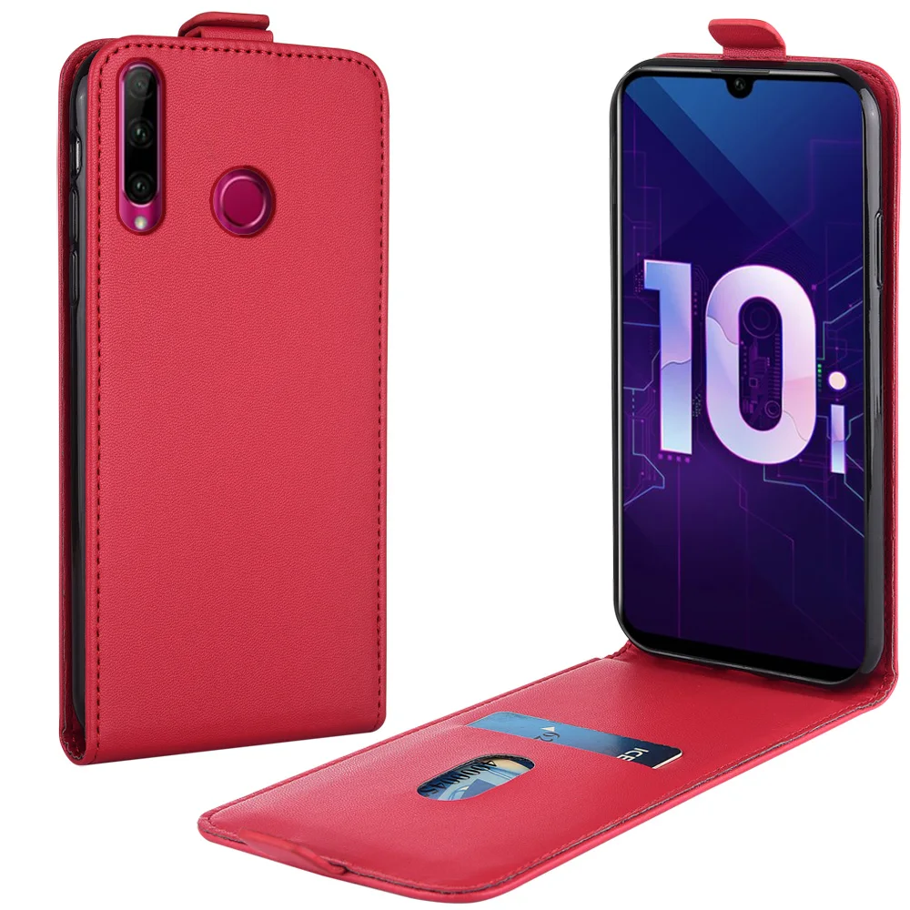 Flip Up and Down Leather Case for Huawei Honor 10i HRY-LX1T HRY-LX1 Vertical Cover 10 i Phone Bag | Мобильные телефоны и