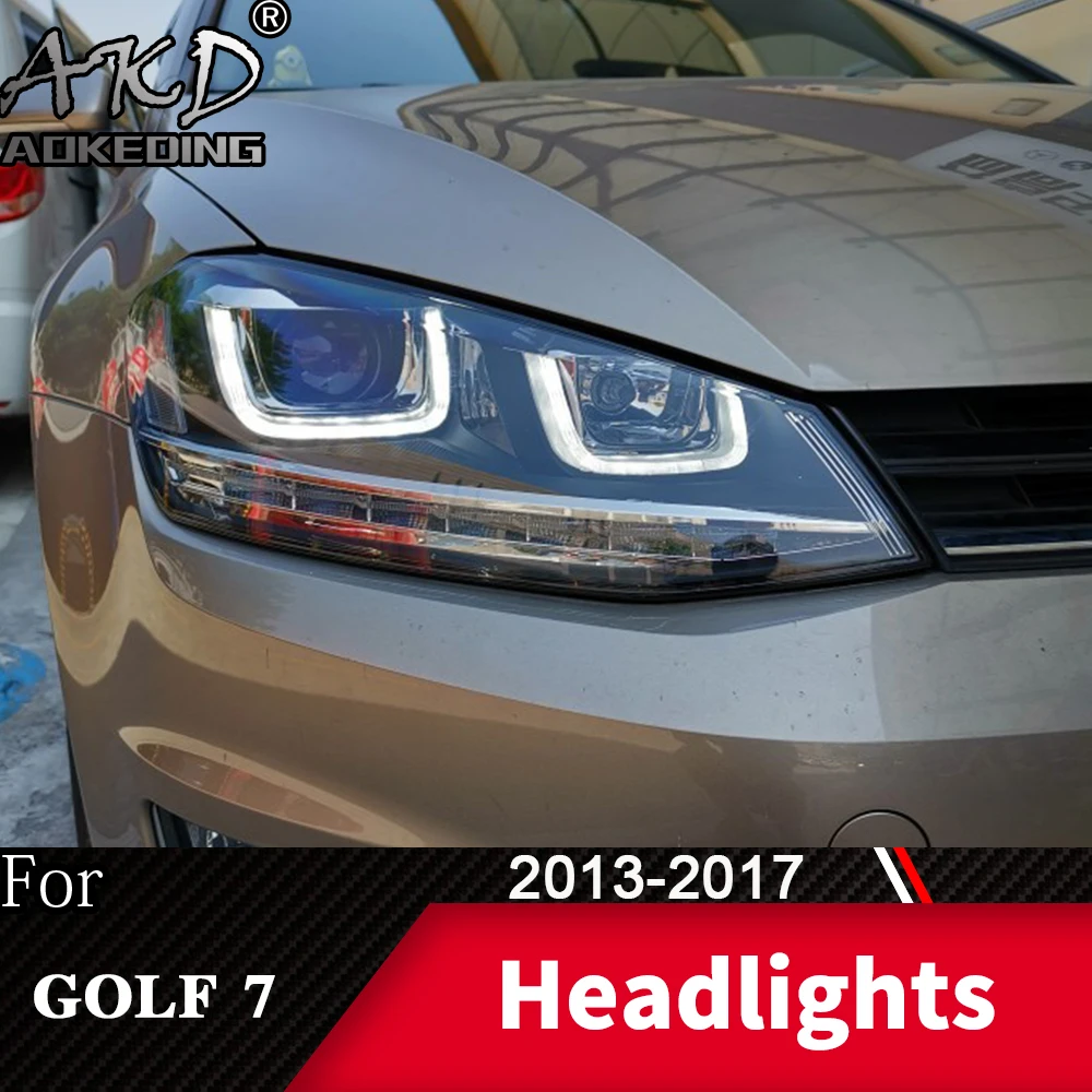 

Фара для автомобиля VW Golf7 MK7 2013-2017 Golf 7, противотуманная фара, дневные ходовые огсветильник DRL H7, светодиодсветодиодный Биксеноновая лампа, ав...