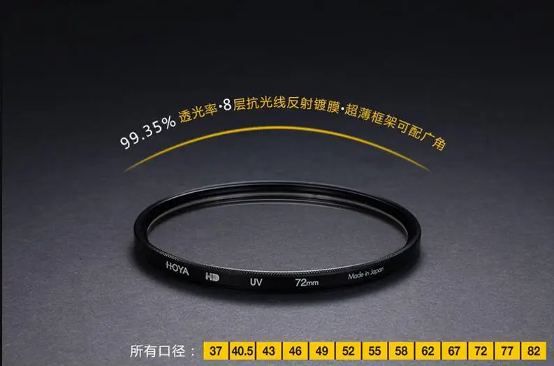 HOYA HD MC-UV тонкий УФ-фильтр 49 мм 52 мм 55 мм 58 мм 62 мм 67 мм 72 мм 77 мм 82 мм закаленное стекло 8-слой мультипросветление с каждой стороны цифровой Ультрафиолетовый фильтр