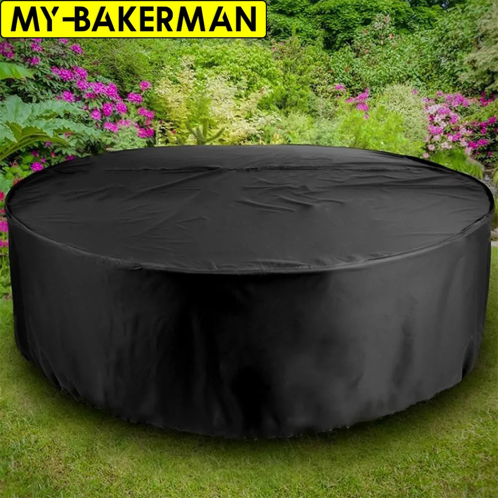 

18 Size Black Cover Waterproof Oxford Wicker Sand Protect Garden Patio Rain And Snow Dust Outdoor Garden Furniture Rain Cover