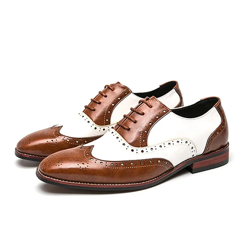 

New Men Brogues Big Size Fashion Wedding Party Men Dress Shoes Handmade Sewing Male Drivng Formal Shoes Lace Up Men Oxfords