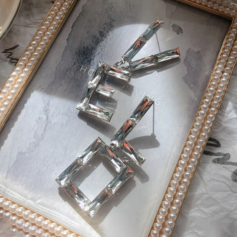 Женские серьги-подвески AENSOA креативный дизайн с надписью LOVE асимметричные