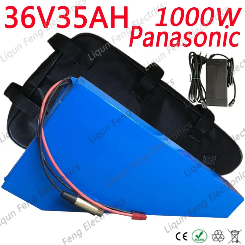 Литий ионный аккумулятор для электровелосипеда Panasonic 36 В 35 Ач 3400 мАч + сумка
