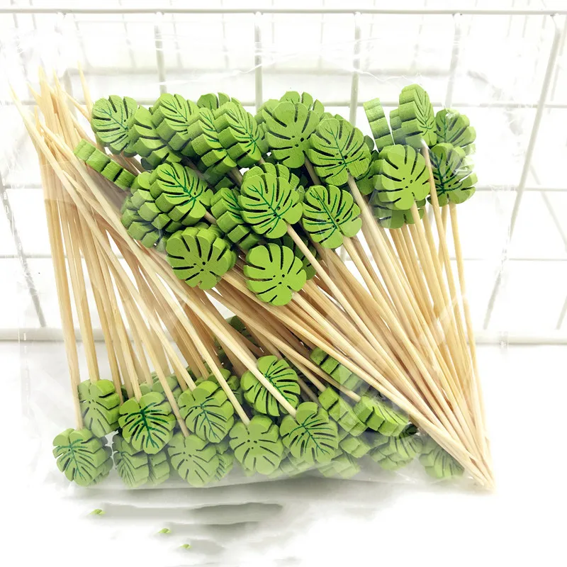 

12cm 100pcs/bag Disposable Fruit Fork Art Creative Cocktail Sign Cake Dessert Kitchen Accessory Decoration KTV / Party / Bar