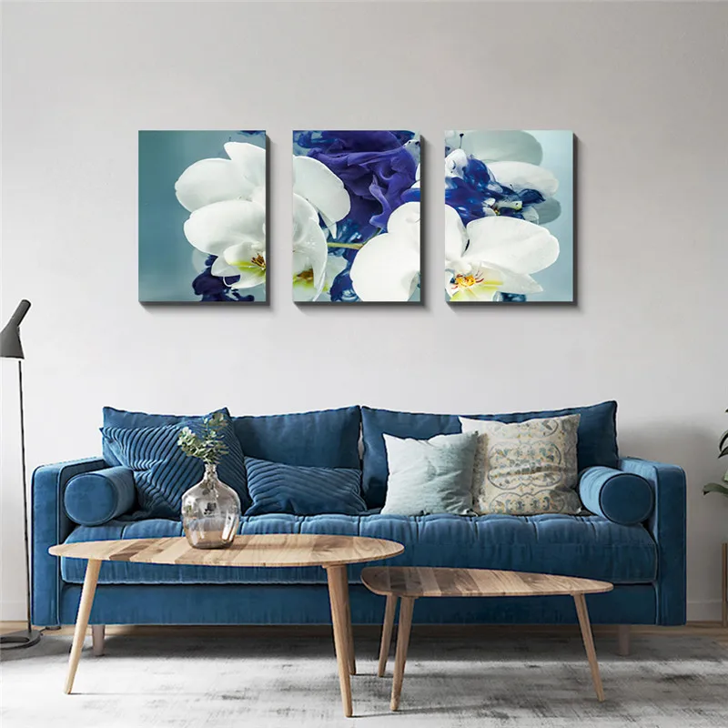 

Framed Chimerical Orchids Canvas Painting Art Ready To Hang Botainical Decorative Flower Wall Poster Home Decor Ready to Hang