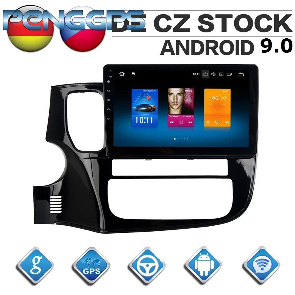 10. 2 &quotIPS 8 Core DVD плеер Din Android 9 0 автомобильное радио для MITSUBISHI OUTLANDER 2014 2015 2016 2017 GPS