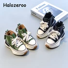 Зимние новые детские спортивные кроссовки для маленьких мальчиков теплая Брендовая обувь детские высокие повседневные кроссовки для девочек черные кроссовки на массивной подошве для тренировок