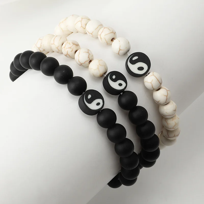 

New Fashion Pearl Clavicle Chain Tai Chi Pendant Necklace For Women Couple Heart Hollow Yin Yang Charm Jewelry Party Gifts