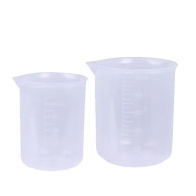 

5 Pcs Clear Plastic Graduated Cylinder, 10, 25, 50, 100, 250ml H9EB