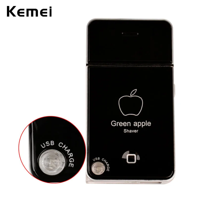 Kemei электробритва, мини USB бритвенный станок, зарядка, Беспроводная Машинка для стрижки усов, портативный мужской триммер для бороды 40D
