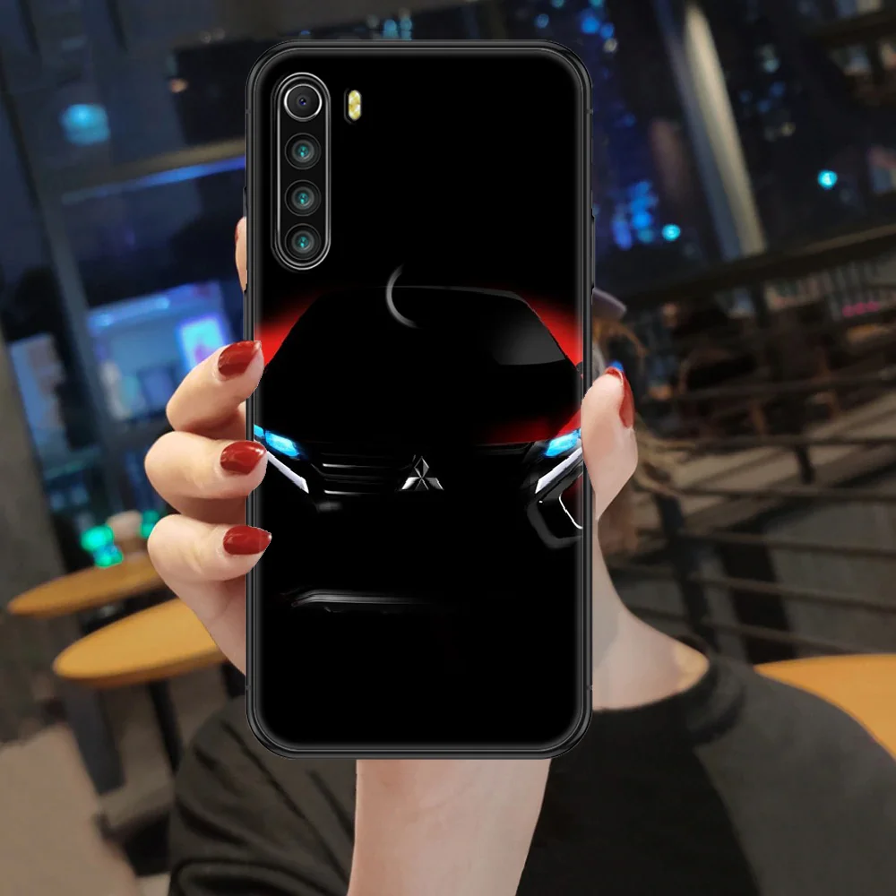 

mitsubishi JDM car logo Phone case For Xiaomi Redmi Note 7 7A 8 8T 9 9A 9S 10 K30 Pro Ultra black fashion shell 3D bumper soft
