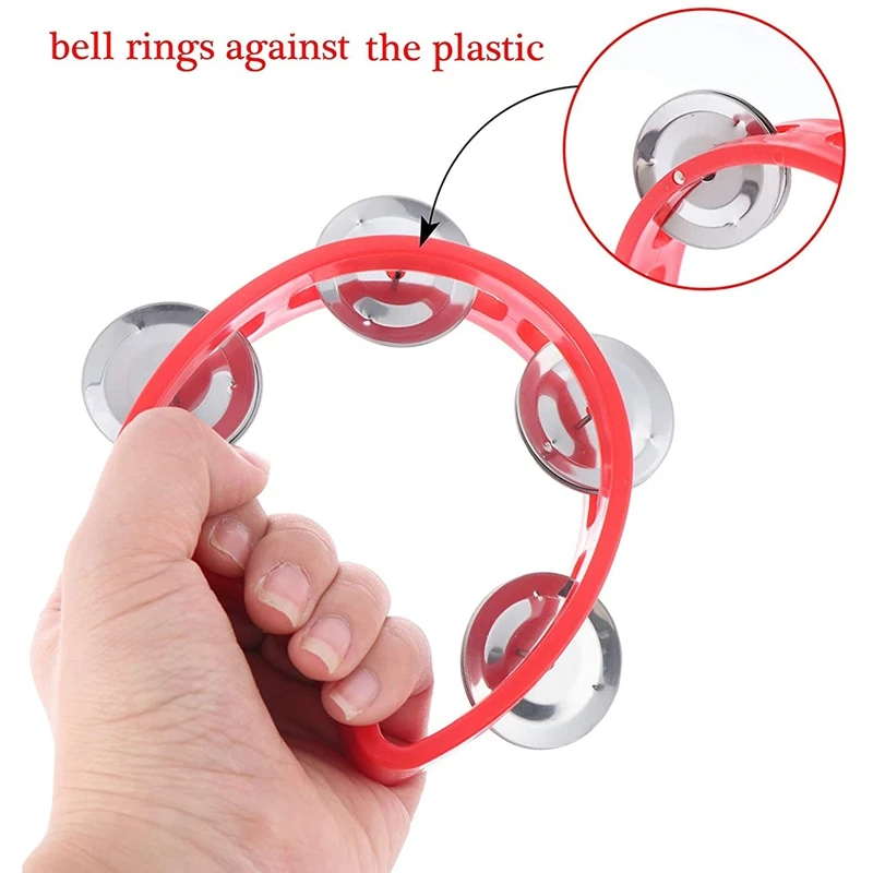 8 шт. пластиковые перкуссионные табурины с 4 колокольчиками | Дом и сад