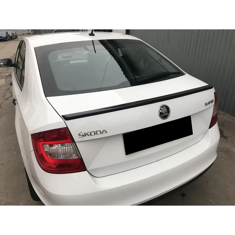 Лип Спойлер крышки багажника для Skoda Rapid 2012-2021 ABS пластик тюнинг обвес стайлинг