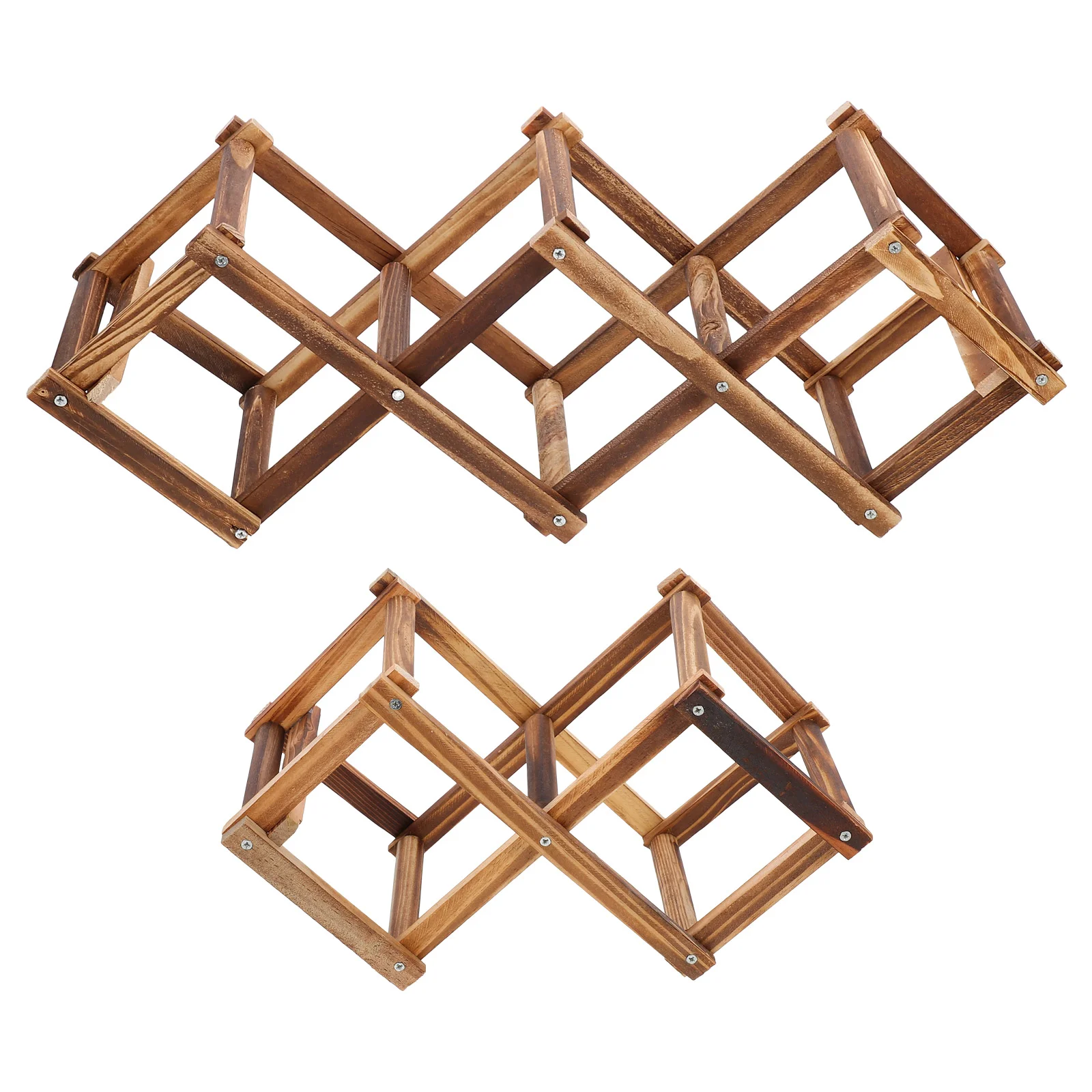 

2pcs Foldable Cabinets Domestic Racks for Kitchen Bar Bottle Rack