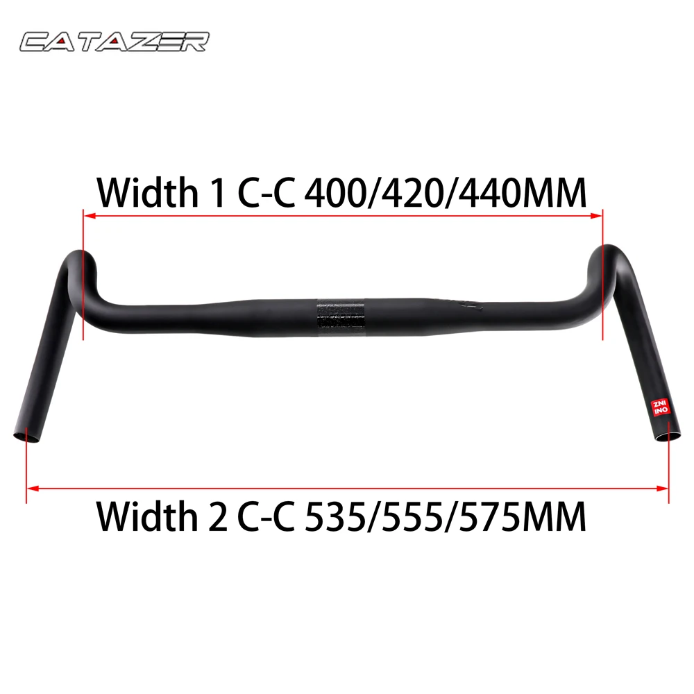 Full Carbon Fiber Gravel Handlebar Big Flare Bar Cyclocross Road Bike Handlebars 400/420/440mm Bike Accessories