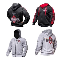 2019 olympia mens gyms hoodie fitness bodybuilding sweatshirt mens fitness jacket high quality cotton hoodie clothing
