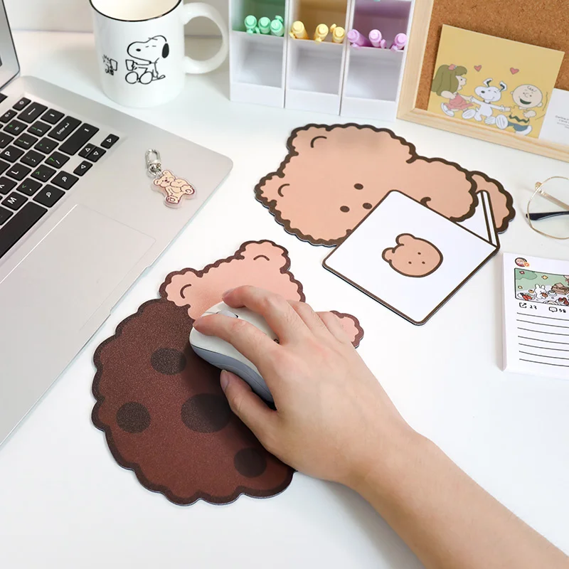 

Kawaii Bear Office Computer Desk Mat Table Keyboard Mouse Pad Anti-skid Coffee Cup Coaster Desk Non-slip Mat Gamer Mousepad Mat